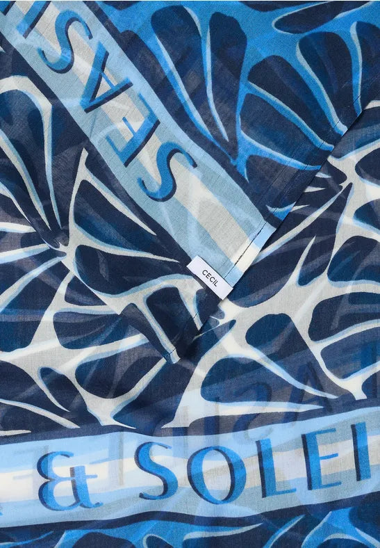 CECIL Print Loop Scarft | Blue 573113