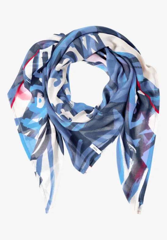 CECIL Print Cloth Scarf | Blue 573116