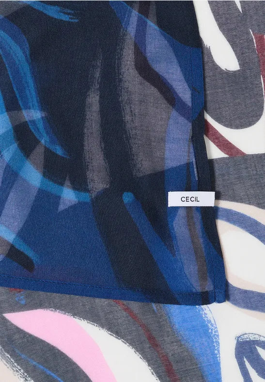 CECIL Print Cloth Scarf | Blue 573116
