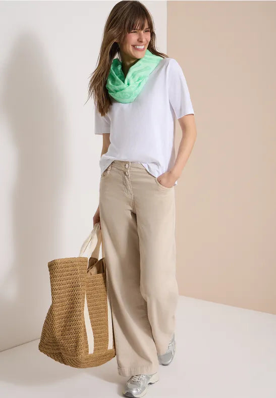 CECIL Burnout Loop Scarf | Lime 573130