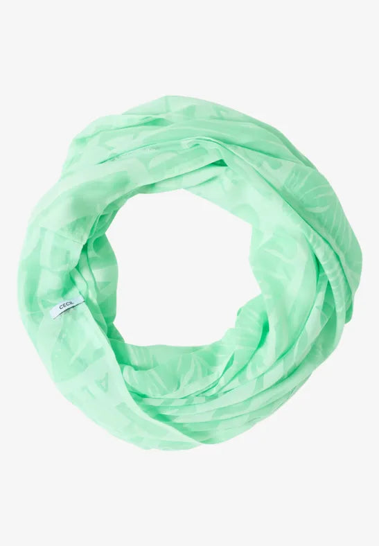 CECIL Burnout Loop Scarf | Lime 573130