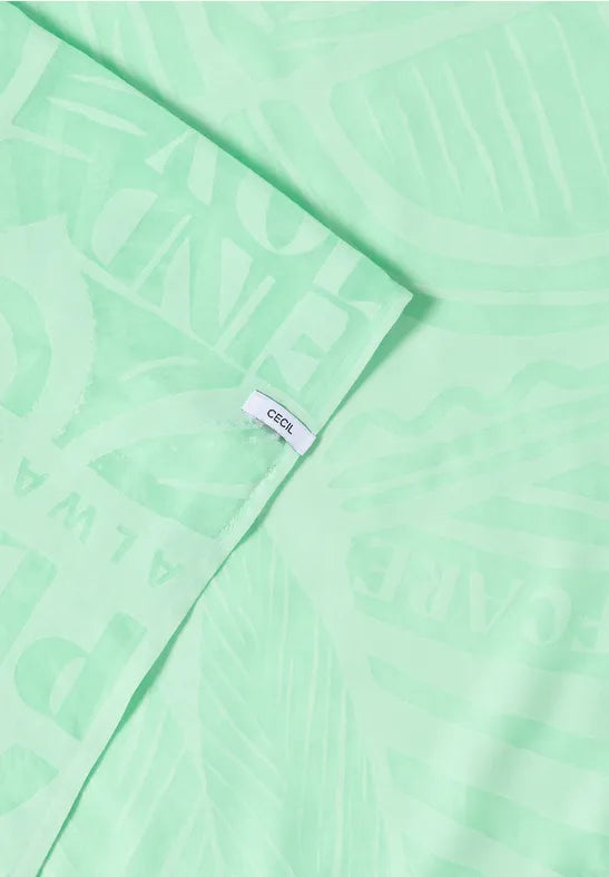 CECIL Burnout Loop Scarf | Lime 573130