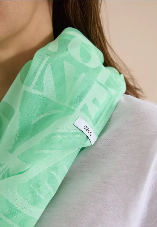 CECIL Burnout Loop Scarf | Lime 573130