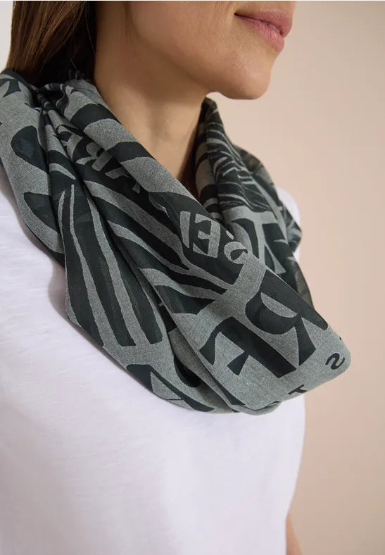 CECIL Burnout Loop Scarf | Green 573130