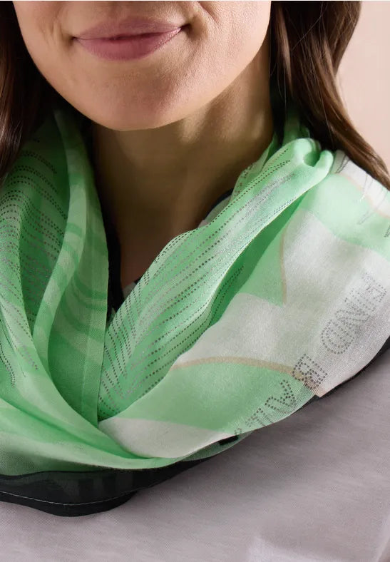 CECIL Foil Print Loop Scarf | Lime 573132