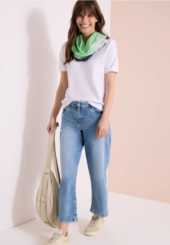 CECIL Foil Print Loop Scarf | Lime 573132