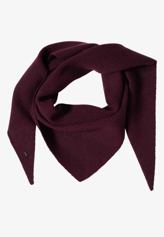 CECIL Small Knitted Triangle Scarf | Berry 573196