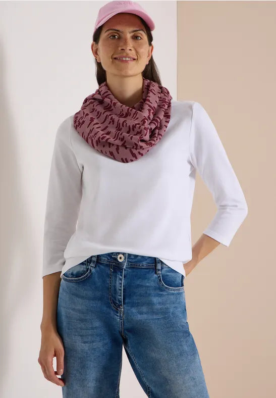 Cecil Solid Burnout Loop Scarf | Wine 573275