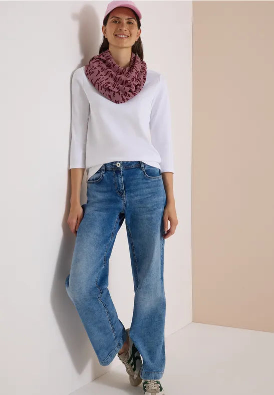 Cecil Solid Burnout Loop Scarf | Wine 573275