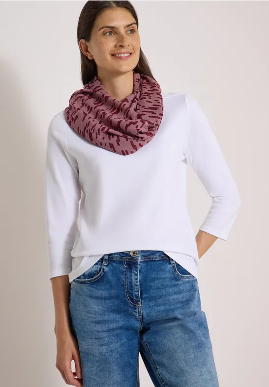 Cecil Solid Burnout Loop Scarf | Wine 573275