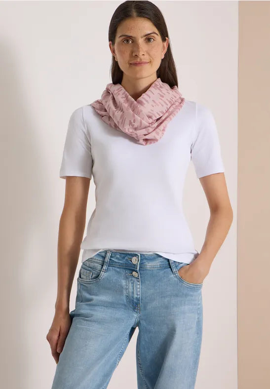 Cecil Solid Burnout Loop Scarf | Rose 573275