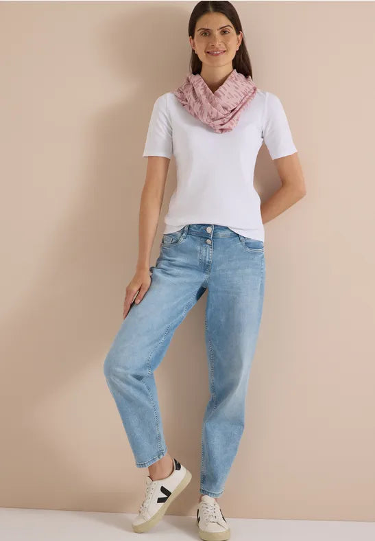 Cecil Solid Burnout Loop Scarf | Rose 573275