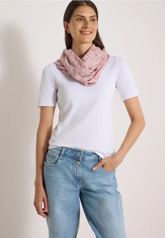 Cecil Solid Burnout Loop Scarf | Rose 573275