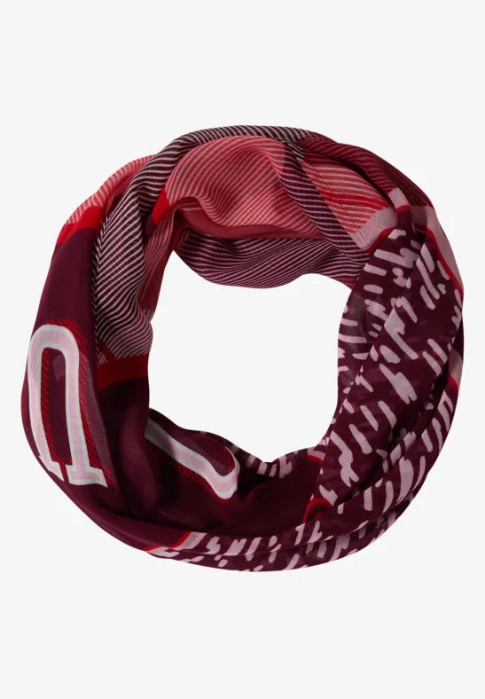 CECIL Patchwork Print Loop Scarf | Wine 573276