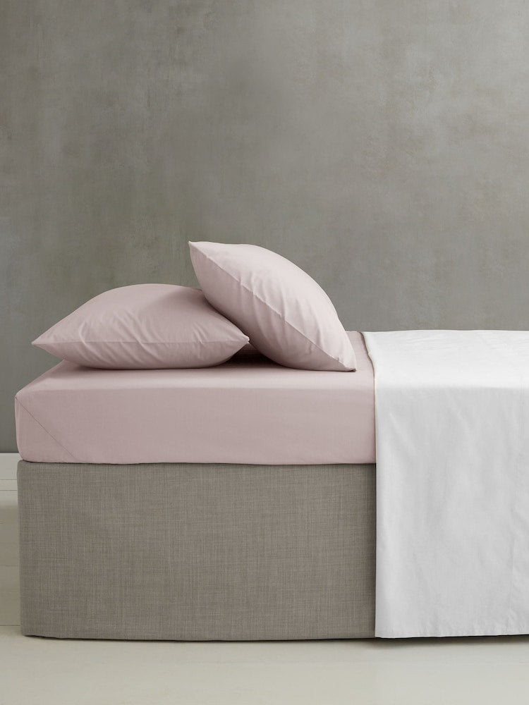 Catherine Lansfield Percale Fitted Sheet | Blush