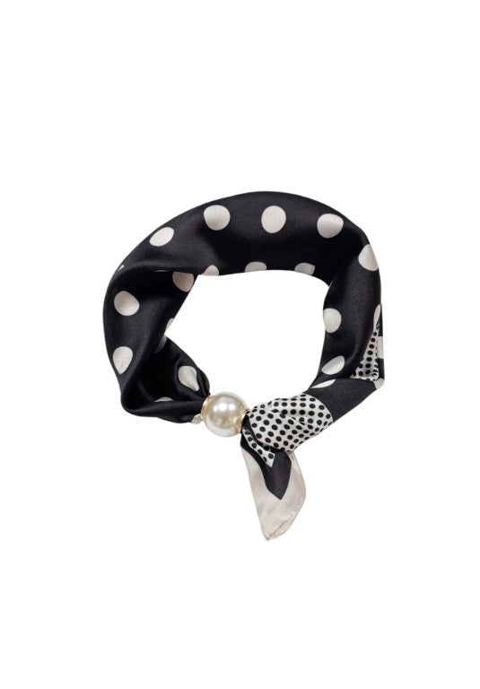 Best Angel Magnetic Closure Pearl Scarf | Black BA4400-5