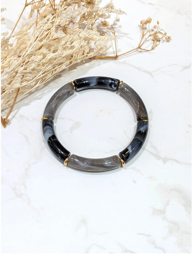 LOLO & YAYA Slim Elastic Bracelet | Black 45034BR