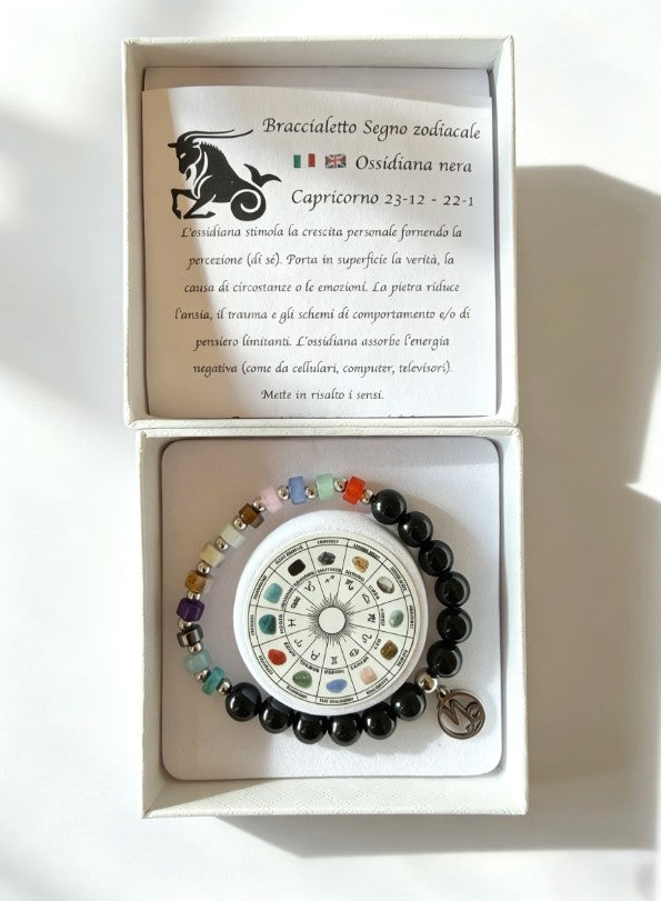 Hana Bijoux Zodiac Signs Bracelet Collection | Black BP140