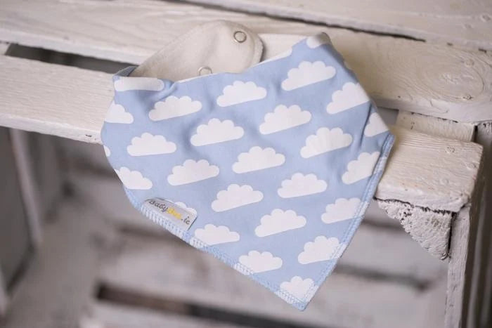Baby Boo Organic Bandana Bib | Clouds Blue