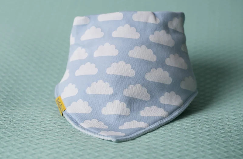 Baby Boo Organic Bandana Bib | Clouds Blue