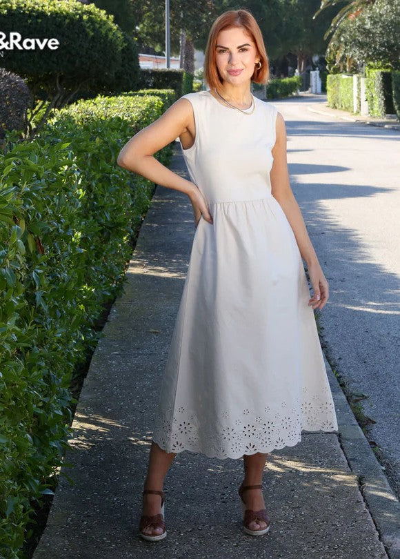 Rant & Rave Carmen Dress | Stone RR43-P14