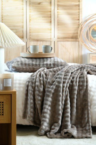 STOF  Warmy Texture Fleece Throw | Natural CE389005