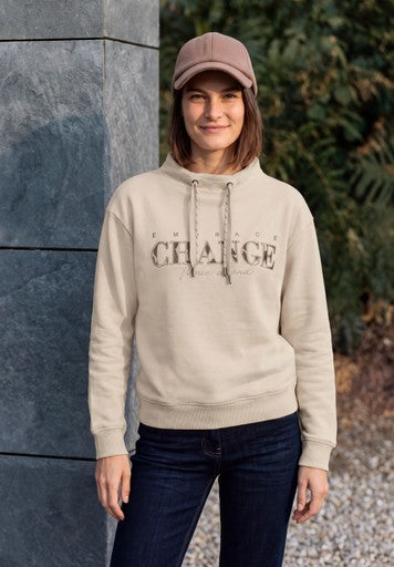Cecil Print Sweatshirt | Beige 304146