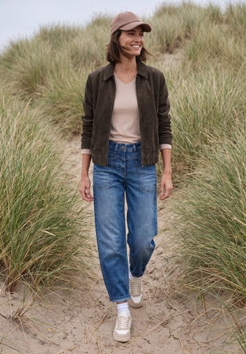 Cecil Blouson Jacket in Soft Corduroy | Truffle