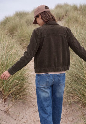 Cecil Blouson Jacket in Soft Corduroy | Truffle