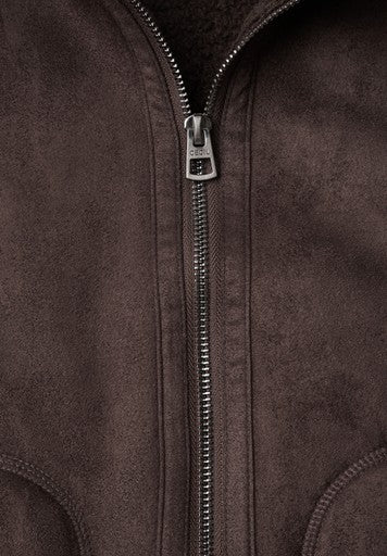 Cecil Velour Vest | Truffle 220350