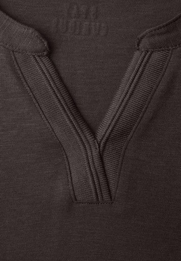 Cecil Split Neck Tunic | Truffle 325886