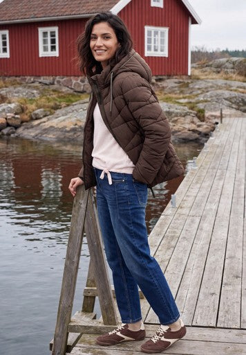 Cecil TOS Sportive Padded Jacket | Chocolate 202276