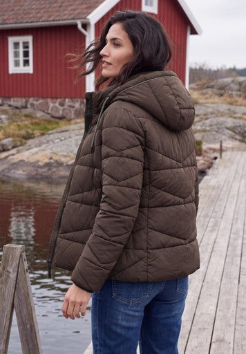 Cecil TOS Sportive Padded Jacket | Chocolate 202276