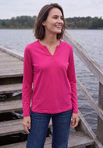 Cecil Split Neck Tunic | Pink 325886