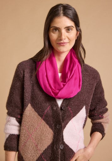 Cecil Solid Loop Scarf | Pink 573311