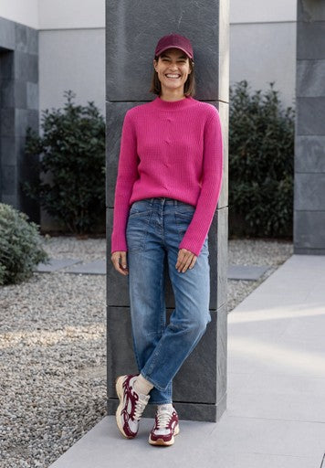 Cecil Cable Sweater | Pink 304169