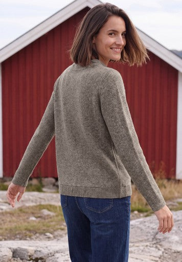 Cecil Funnel Neck Top | Truffle