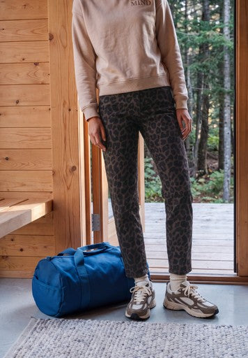 Cecil Scarlett Barrel Trousers | Brown/Animal Print 381692 28