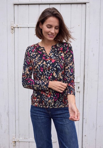 Cecil Split Neck Tunic | Truffle