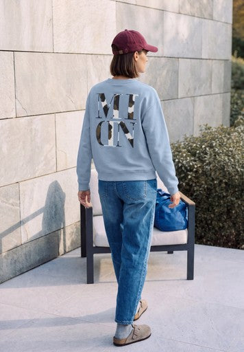 Cecil Print Sweatshirt  | Blue 304145