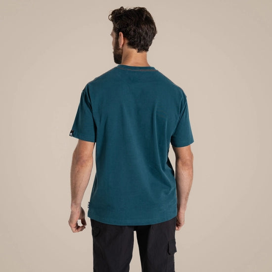 Craghoppers Batley Organic Cotton Peached Tee | Sea Blue CET007