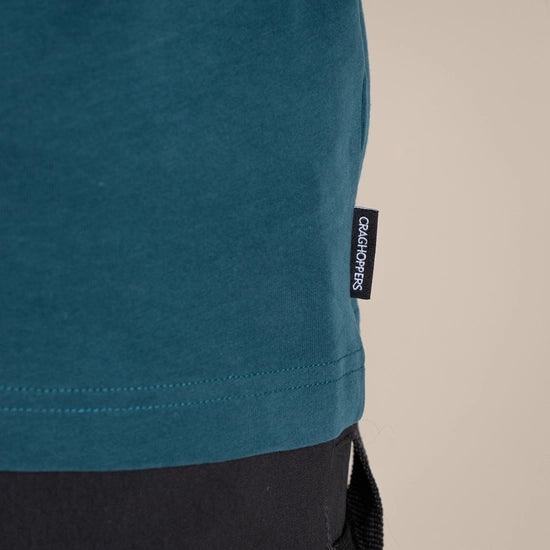Craghoppers Batley Organic Cotton Peached Tee | Sea Blue CET007