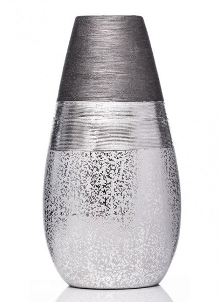 The Grange Collection Vase 20.3 x 20.3 x 16cm | Silver CH44