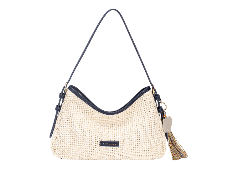 Nova Leathers Straw Slouchy Shoulder | Black CM8365