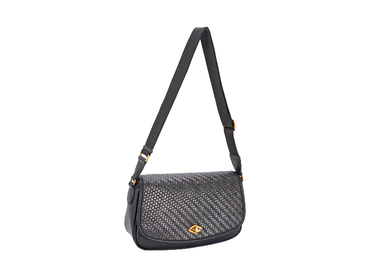 Nova Leathers Zip & Flap-Over Handbag | Black CM8664