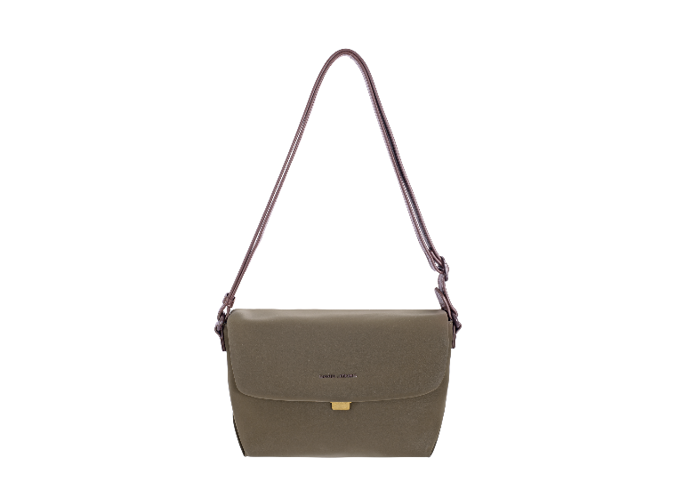 Nova Leathers Zip & Clasp Flap-Over Handbag | Moss CM8739