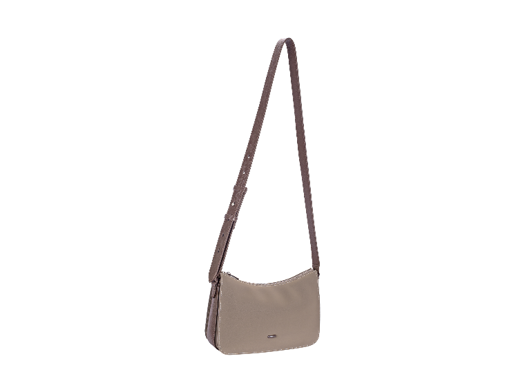 Nova Leathers Triple Gusset Zip-Top Handbag | Mushroom CM8759