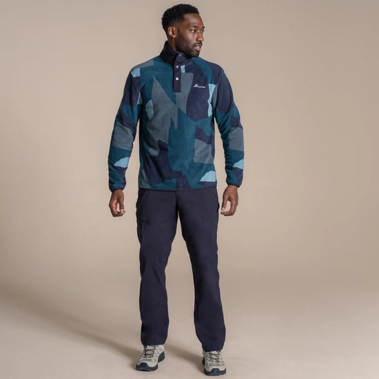 Craghoppers Dewlish Printed Fleece Top | Sea Blue CMA1430