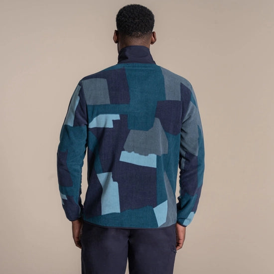 Craghoppers Dewlish Printed Fleece Top | Sea Blue CMA1430