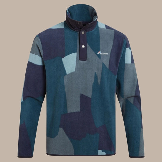 Craghoppers Dewlish Printed Fleece Top | Sea Blue CMA1430